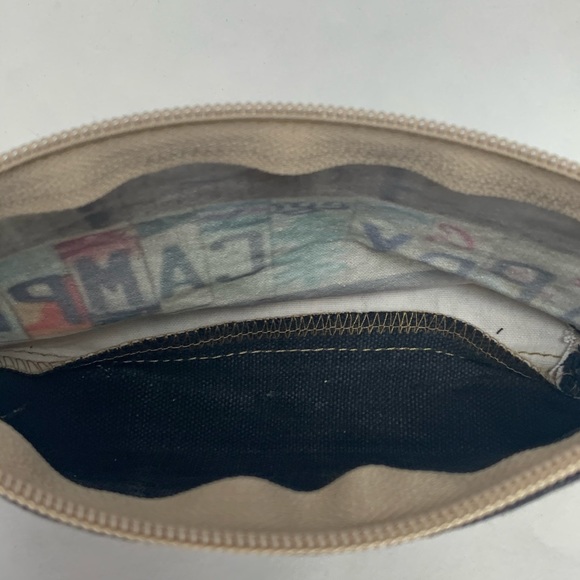 Happy Camper Zip Pouch Upcycled Canvas - Picture 5 of 5